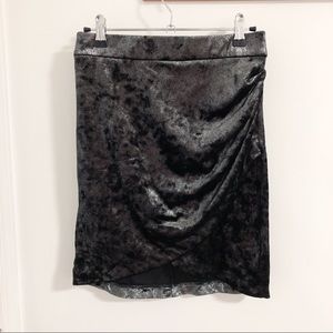 Dynamite Velvet Wrap Skirt